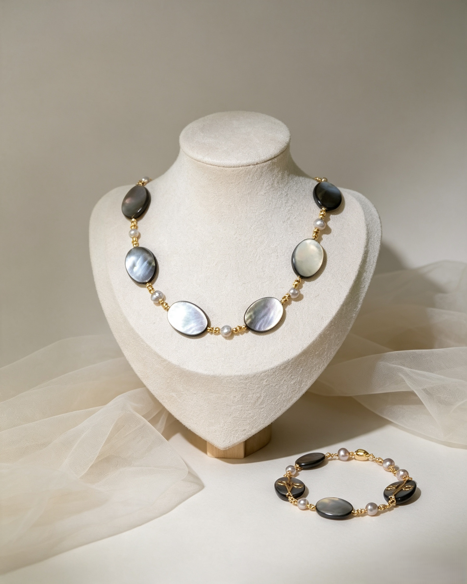 Timeless Iridescent Mother‑of‑Pearl Jewelry Set