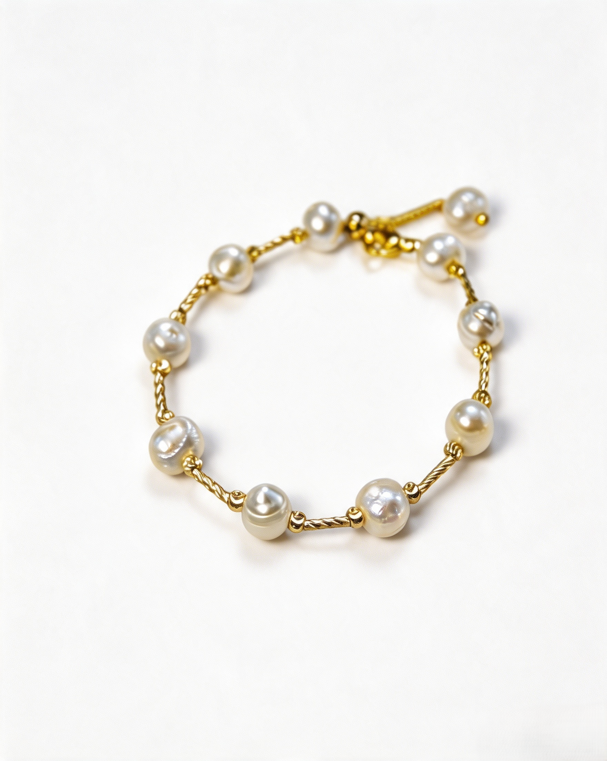 Baroque Pearl Twisted Chain Bracelet