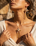 Chinese Opera Enamel Tassel Necklace | Traditional Handcrafted Jewelry