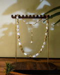Baroque Pearl Hammered Gold Jewelry Set