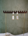 Minimalist Pearl & Mother-of-Pearl Drop Earrings