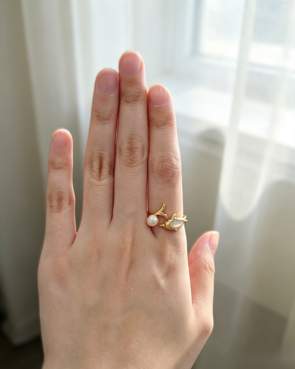 Dolphin Adjustable Open Ring