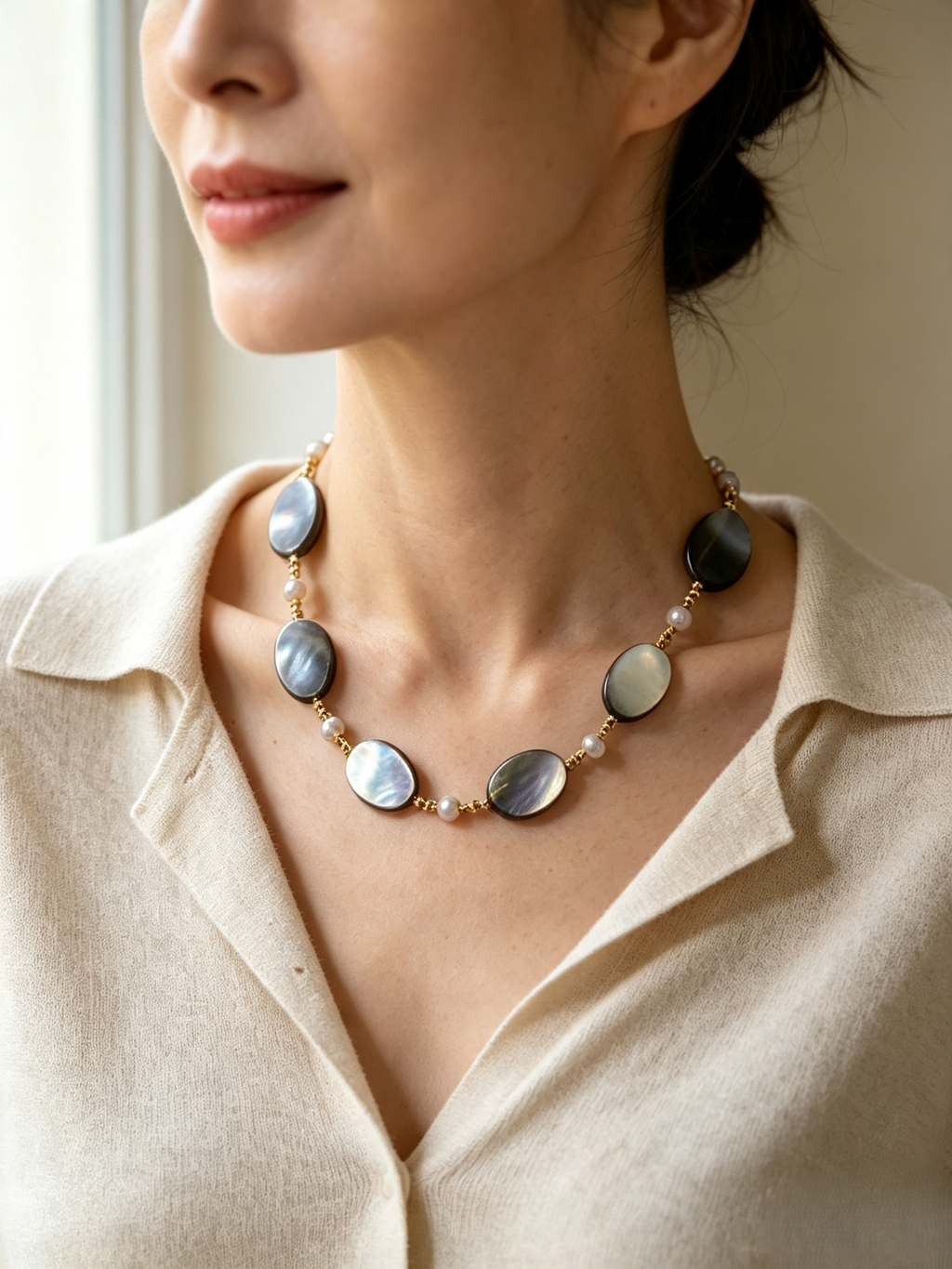 Timeless Iridescent Mother‑of‑Pearl Jewelry Set