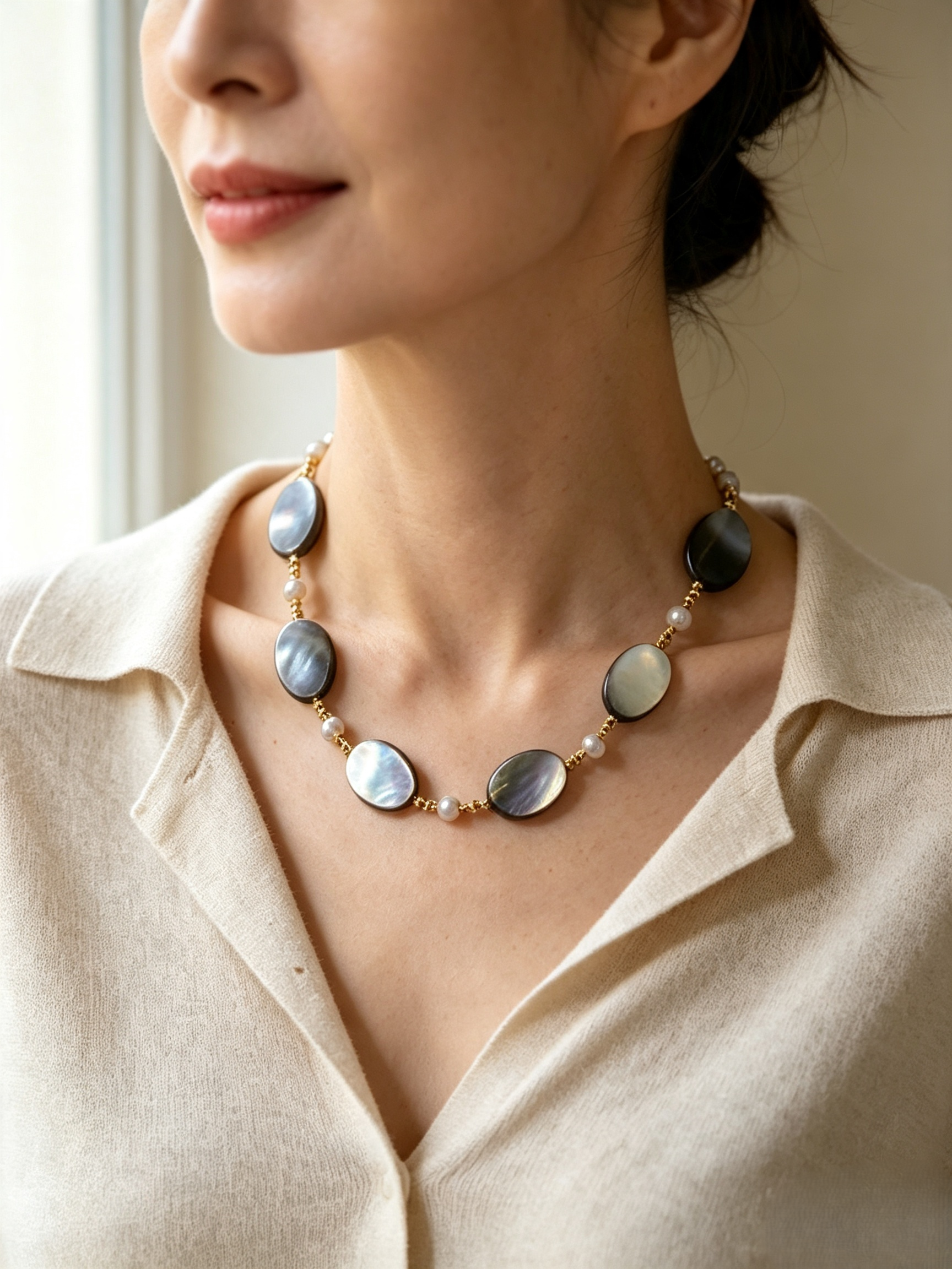 Timeless Iridescent Mother‑of‑Pearl Jewelry Set